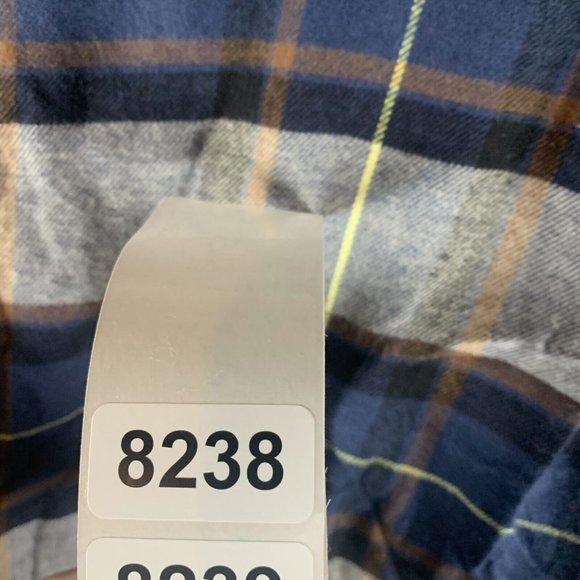 Alpine Design Flannel Shirt Men's Medium Mount Evans Navy Plaid Button-Up 8238 - Picture 9 of 9